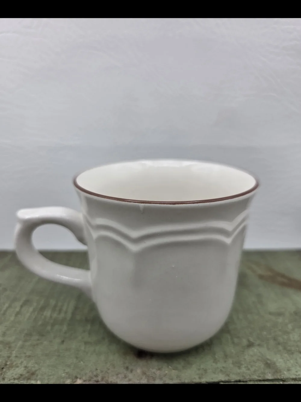 Vintage Cumberland Mayblossom Stoneware Coffee Mugs Set of 6 Beige & Brown Japan